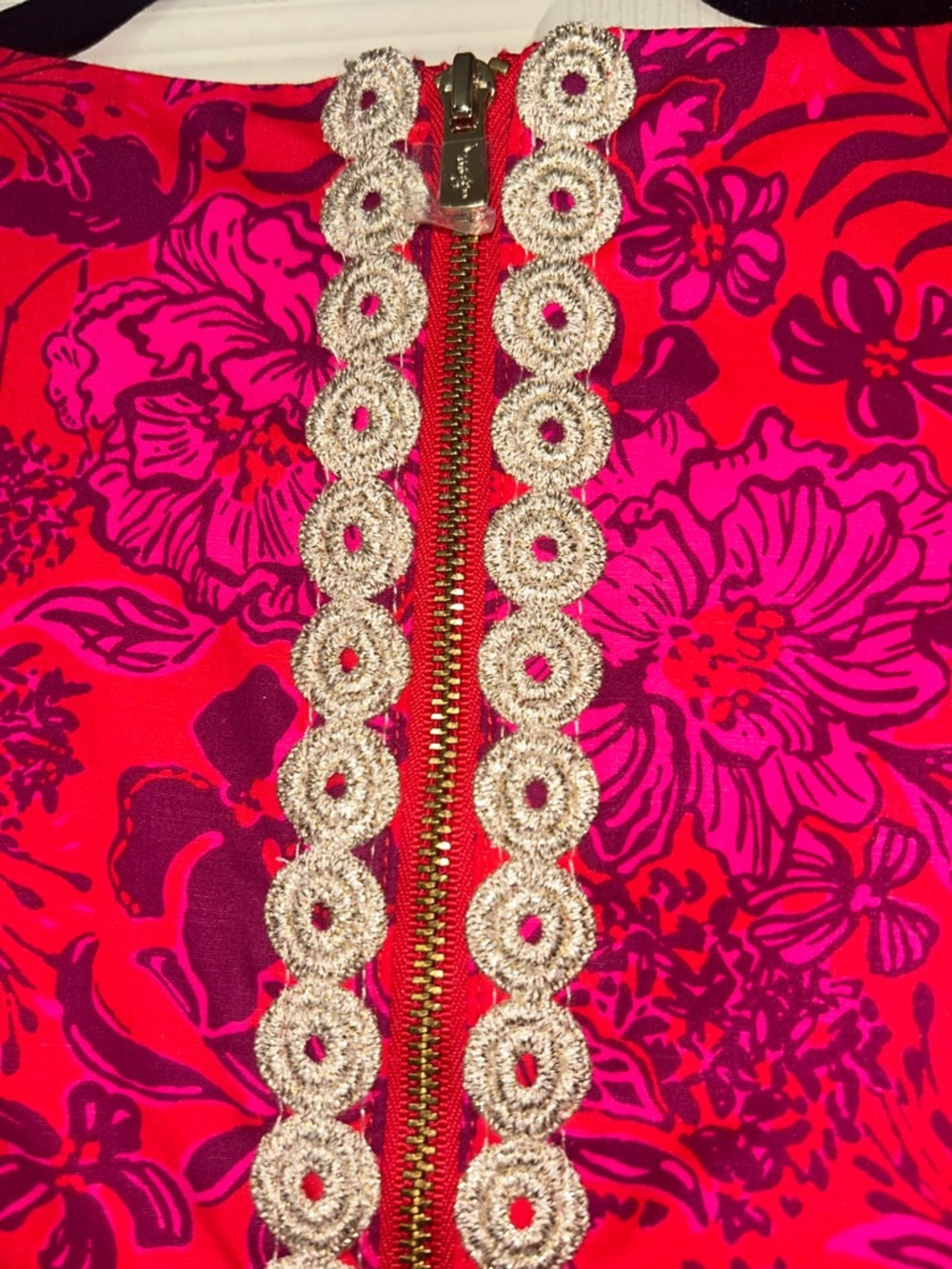Lilly Pulitzer Sleeveless Hot Pink Floral Shift Dress - Picture 3 of 6
